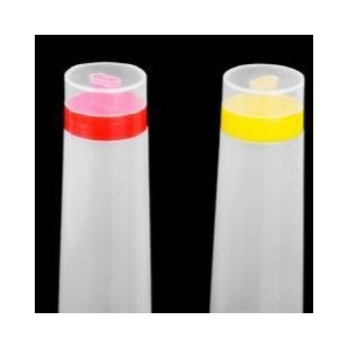 عبوة صلصة بلاستيكية بغطاء أحمر