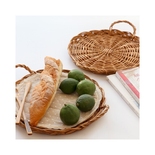 صينية دائرية منسوجة يدويًا