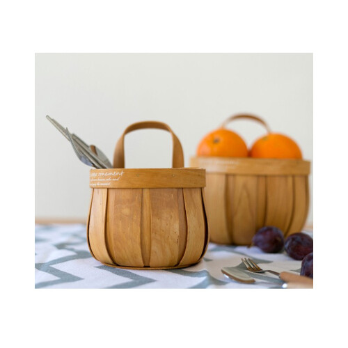 سلة تزيين خشبية صغيرة