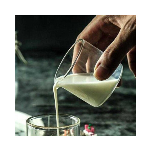 كوب زجاج شفاف بدون مقبض