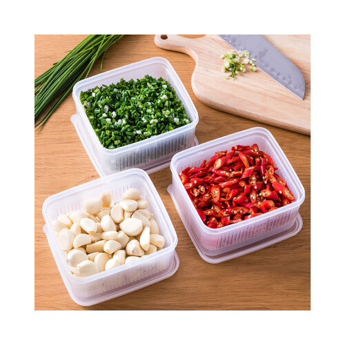 طقم من 3 علب مربعة