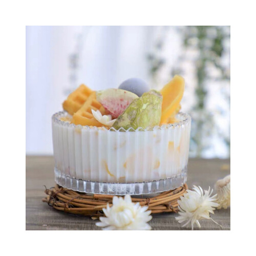 وعاء كريستال حجم كبير مع غطاء