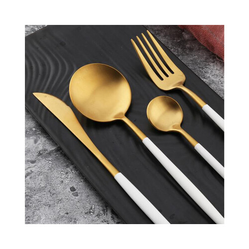 طقم طعام 4 قطع - ابيض