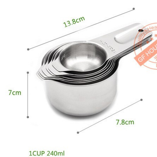 عدد 16 قطعة ستانلس ستيل من الاكواب والملاعق المعيارية