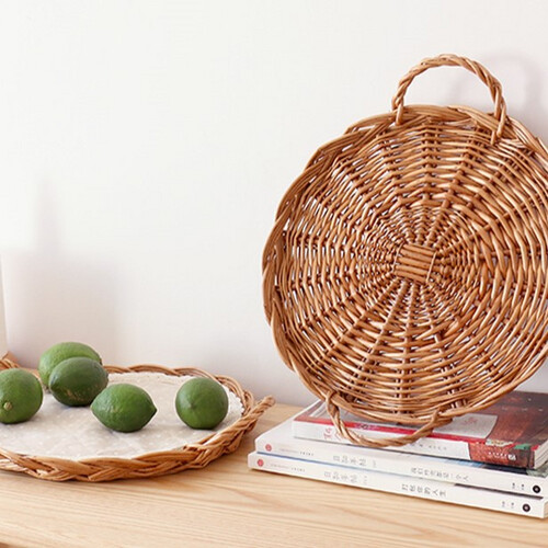 صينية دائرية منسوجة يدويًا