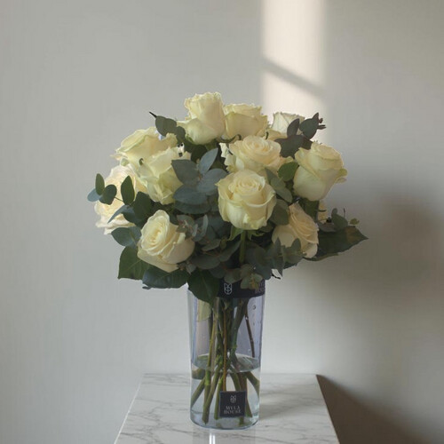 فازة جوري أبيض - رقم 3008