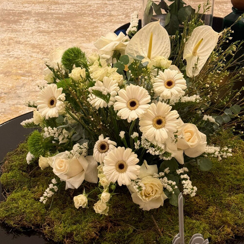 تناغم أخضر وأبيض 50 سم - رقم  2114