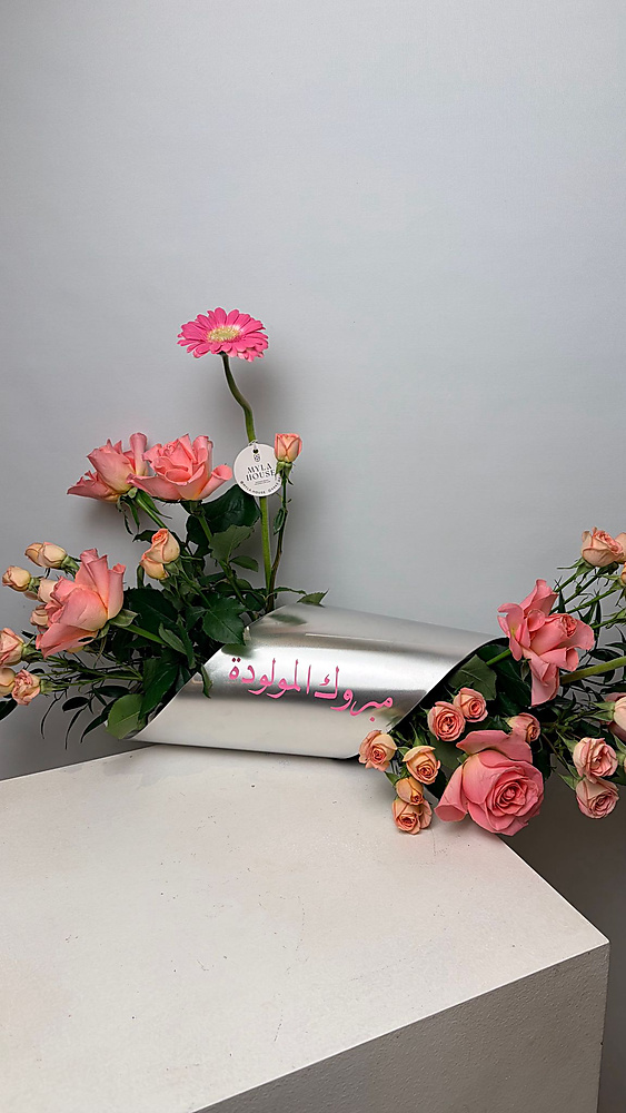 أناقة الورد باللون الوردي - رقم 3223