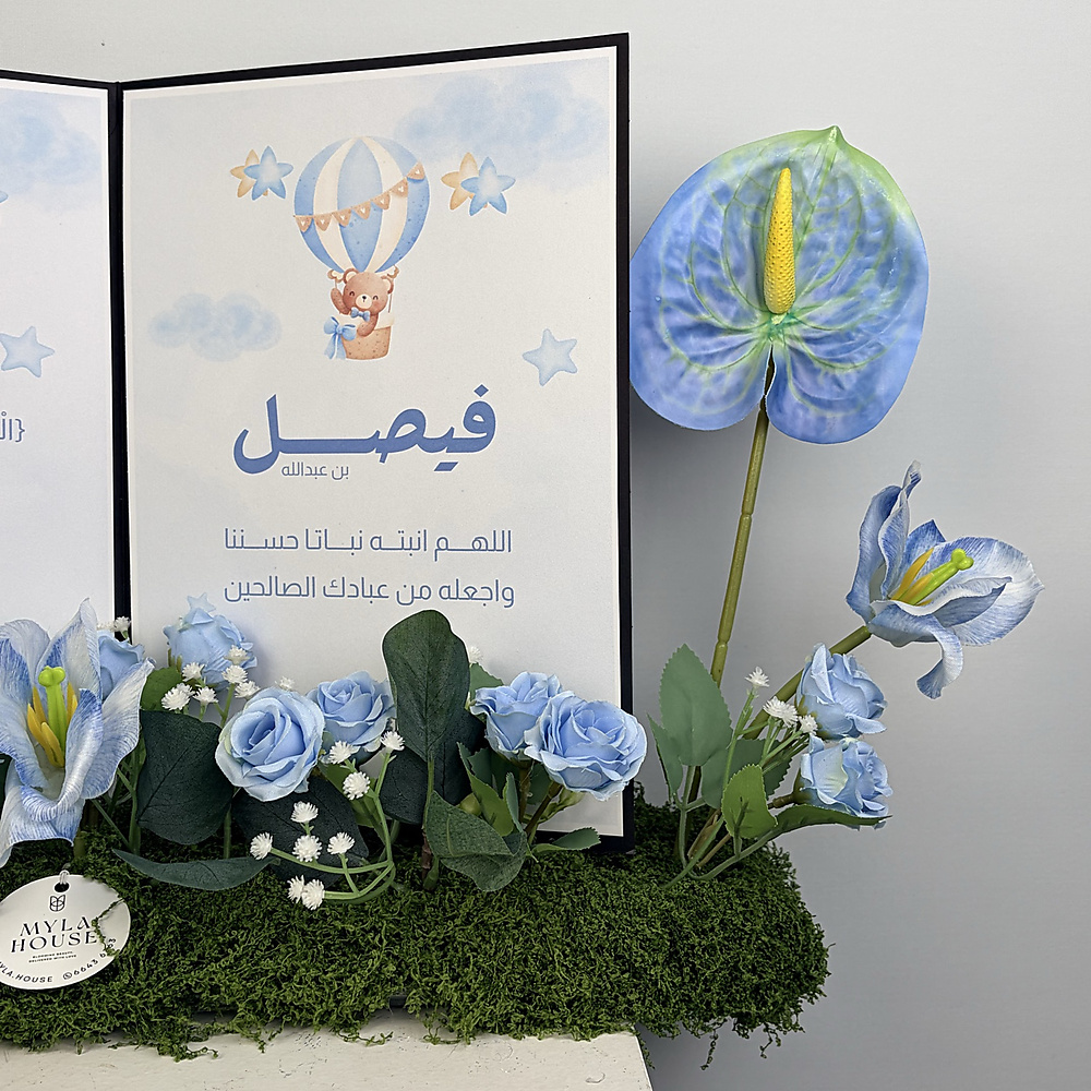 كتاب استقبال المولود - ازرق فاتح