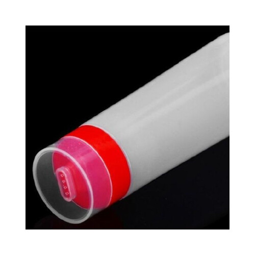 عبوة صلصة بلاستيكية بغطاء أحمر