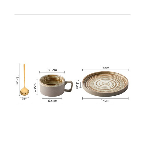 طقم مصنوع يدويًا من الخزف الحجري