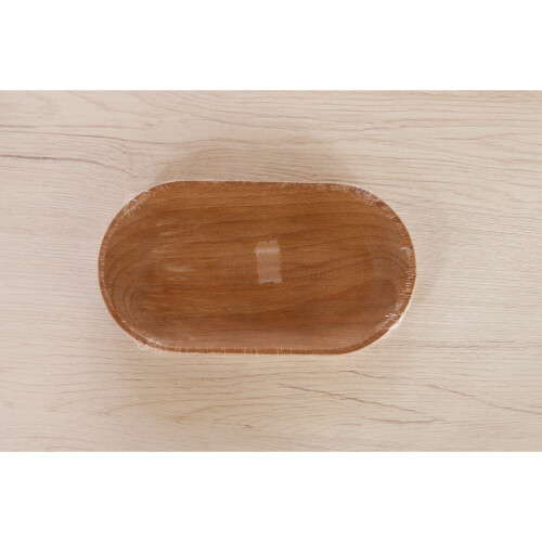 طبق خشبي بيضاوي