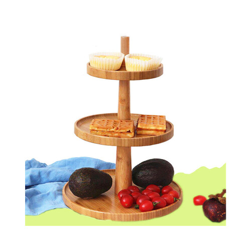 ستاند 3 طبقات مصنوع من خشب البامبو