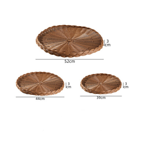 طقم 3 صواني خشب بأحجام مختلفة