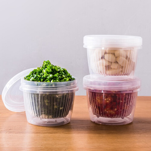 طقم من 3 علب دائرية