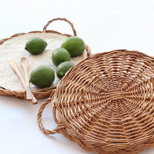 صينية دائرية منسوجة يدويًا