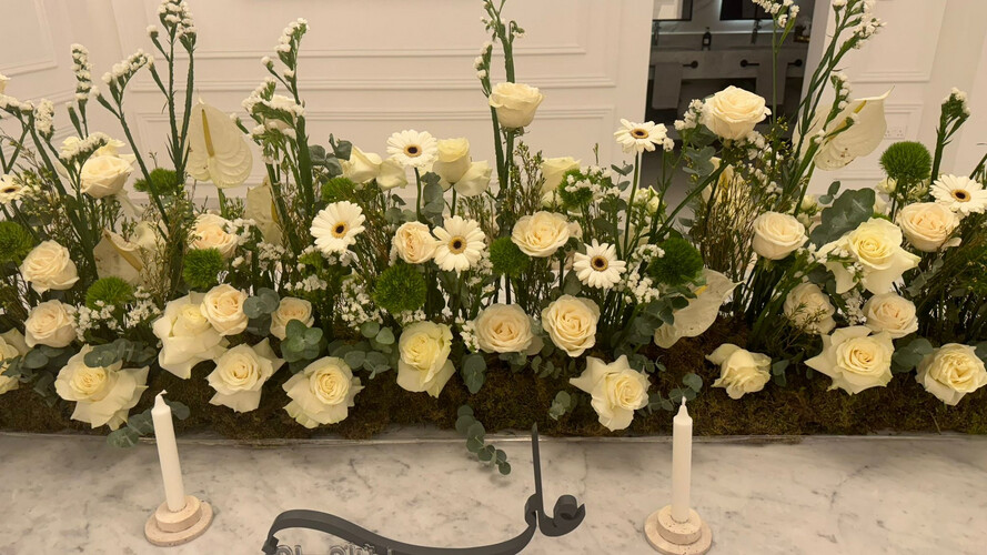 تناغم أخضر وأبيض بطول 2 متر - رقم 2116