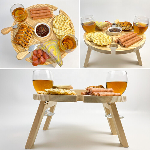 طاولة خشبية صغيرة قابلة للطي