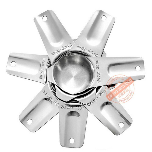 عدد 16 قطعة ستانلس ستيل من الاكواب والملاعق المعيارية