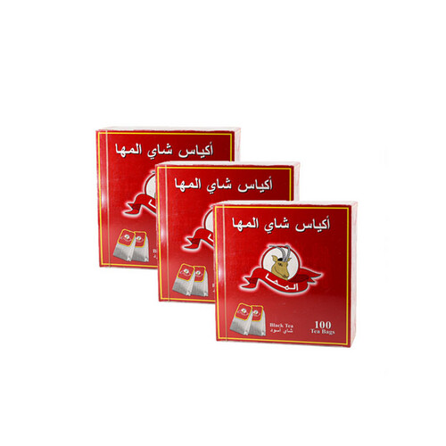 اكياس شاي المها ١٠٠ كيس ٣ حبة