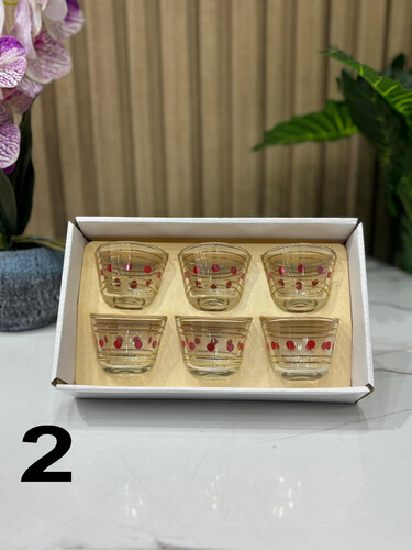Transparent Arabic coffee cup, 6 pieces