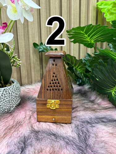 Wood incense burner