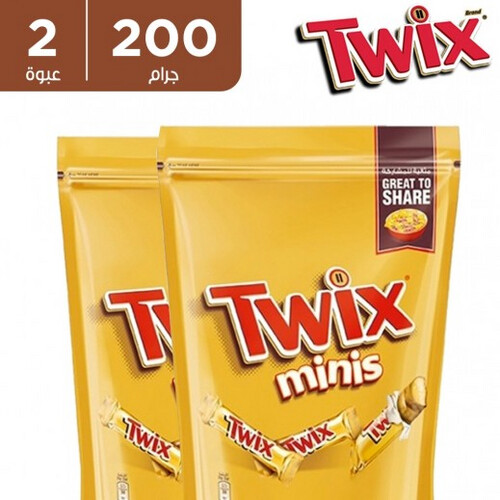 تويكس ميني 10قطعة 200 جم 2 حبة