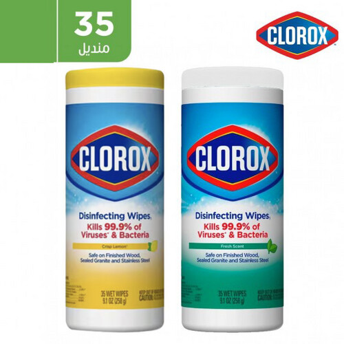 Clorox wipes, 2 pieces