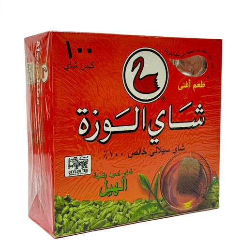 شاي الوزة اسود  بالهيل اكياس 100 كيس