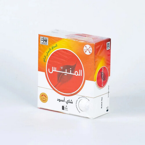 شاي المنيس اسود اكياس 100  كيس