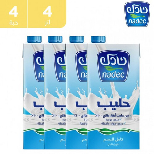 Nadec milk 1 liter 4 pieces