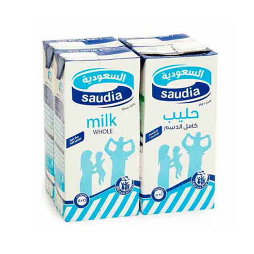 السعودية حليب كامل الدسم طويل الامد 1 لتر × 4 حبة