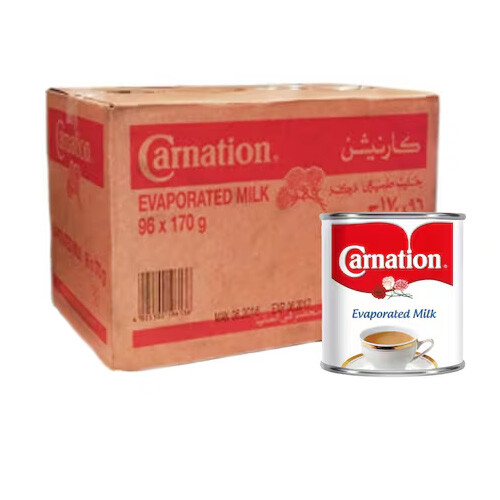 حليب كارنيشن 170 جم كرتون 96 حبة