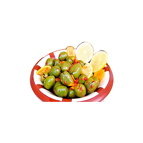 زيتون اخضر حب بالشطة والزيت (بالكيلو)