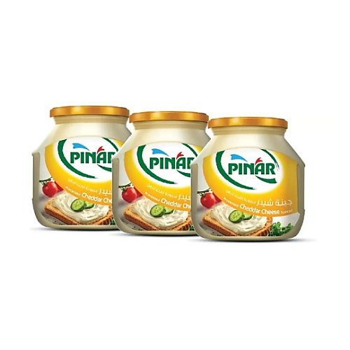 Pinar Spreadable Cheddar Cheese 200g (Pack of 3)