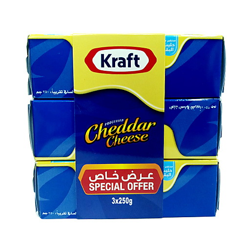 Kraft Cheddar, 250g tin, pack of 3