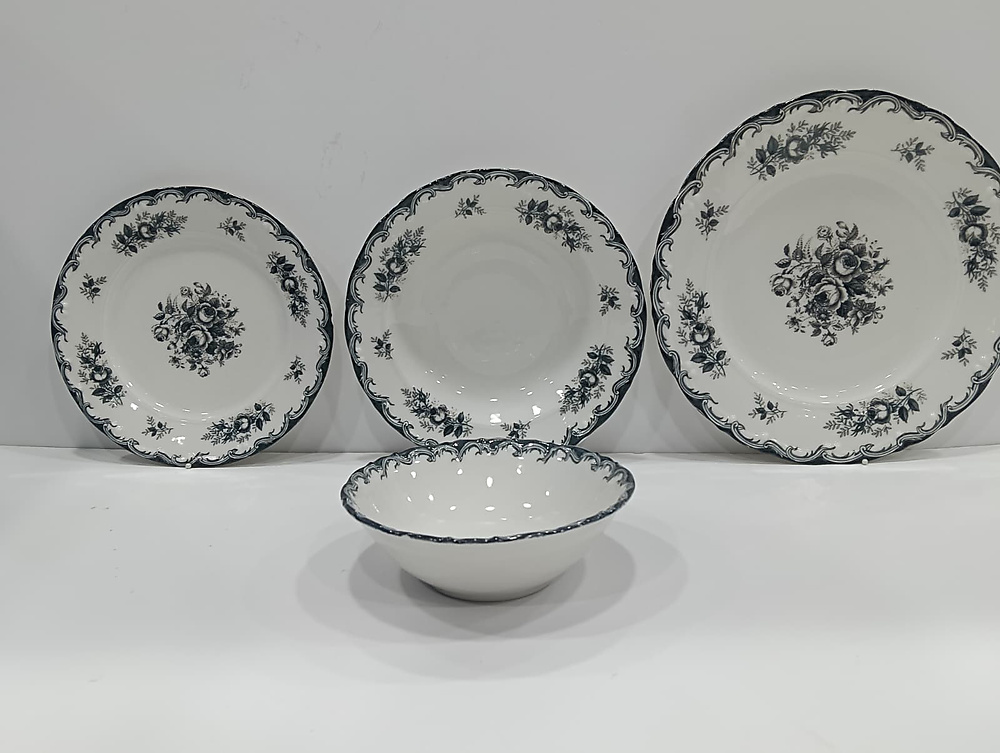 24 1-piece ceramic dinnerware set