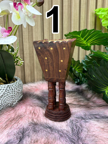 Wood incense burner