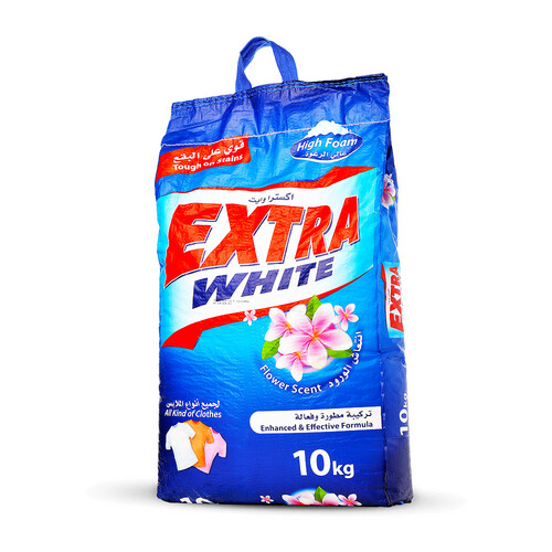Extra White washing powder 10 kg for all types of clothes