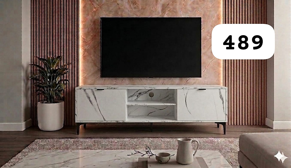 TV stand: width 180, depth 40, height 55.