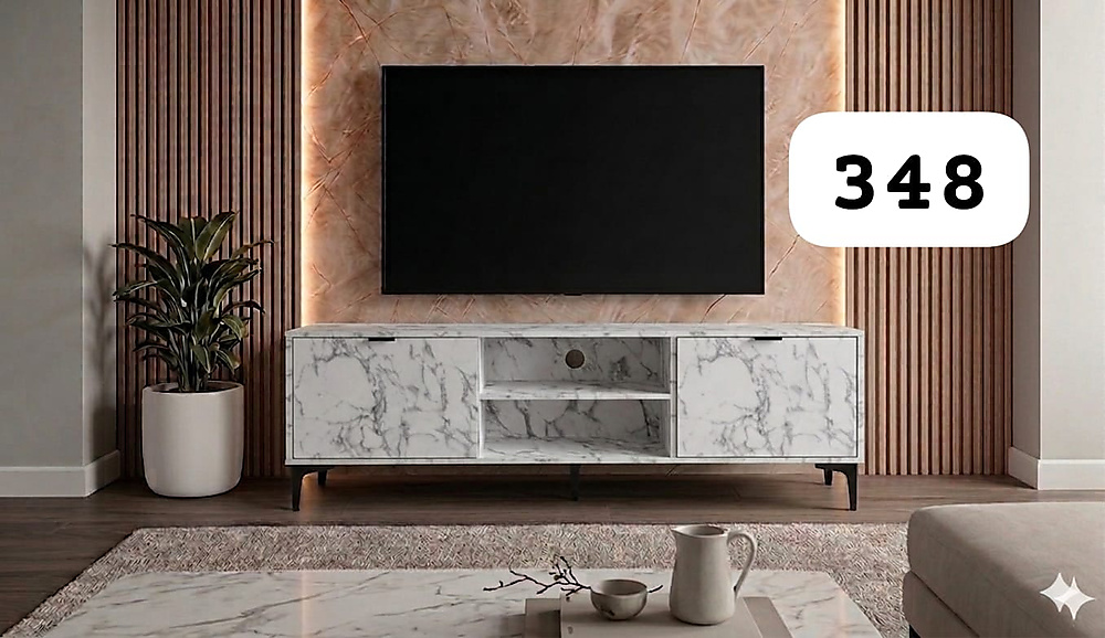 TV stand: width 180, depth 40, height 55.