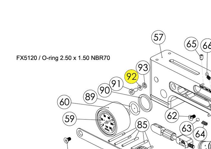 FX5120 / O-ring 2.50 x 1.50 NBR70