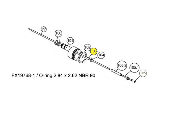 FX19768 / O-ring 2.84 x 2.62 NBR90