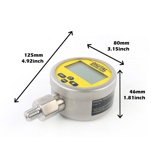 ساعة ضغط 400-0 بار الكترونية سن 1/4 انش