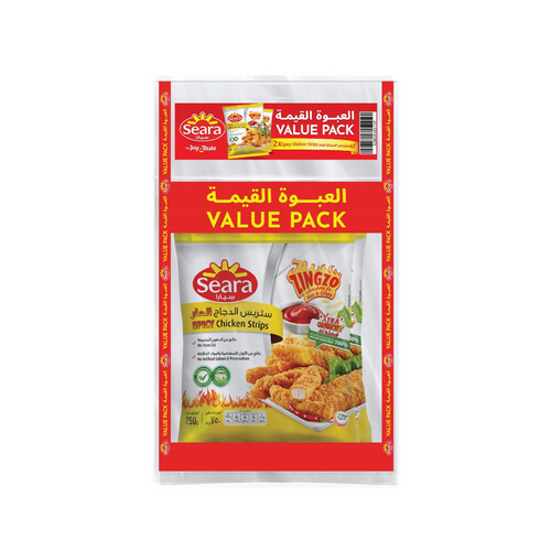 Seara Spicy Chicken Strips (Zingz) 2 x 750 gm (Twin Pack)