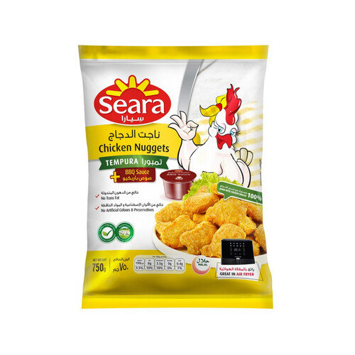 Seara Chicken Nuggets Tempura with BBQ Sauce 750gm