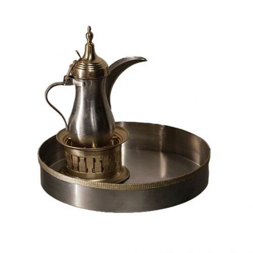 Round Tray with Burner and Dallah