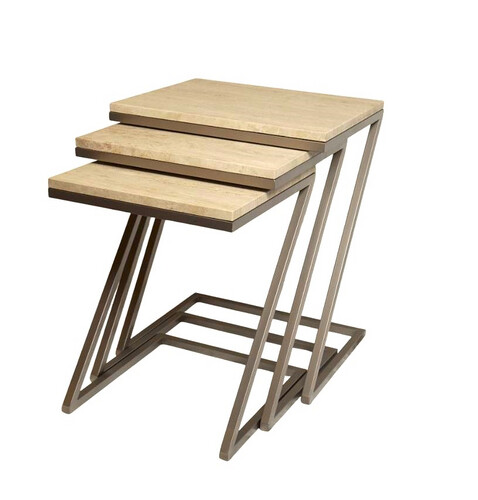 Table Marble on top  set of 3 pcs