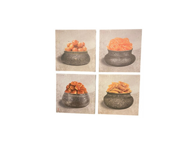 Arabic sweet Painting in canvas frame set of 4