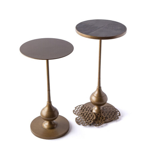 Marsh side table Bronze  color sadu design set of 2